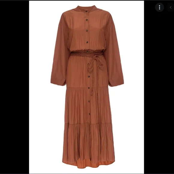 NWT! A.L.C. Jenine Belted Midi Dress - Picture 6 of 14